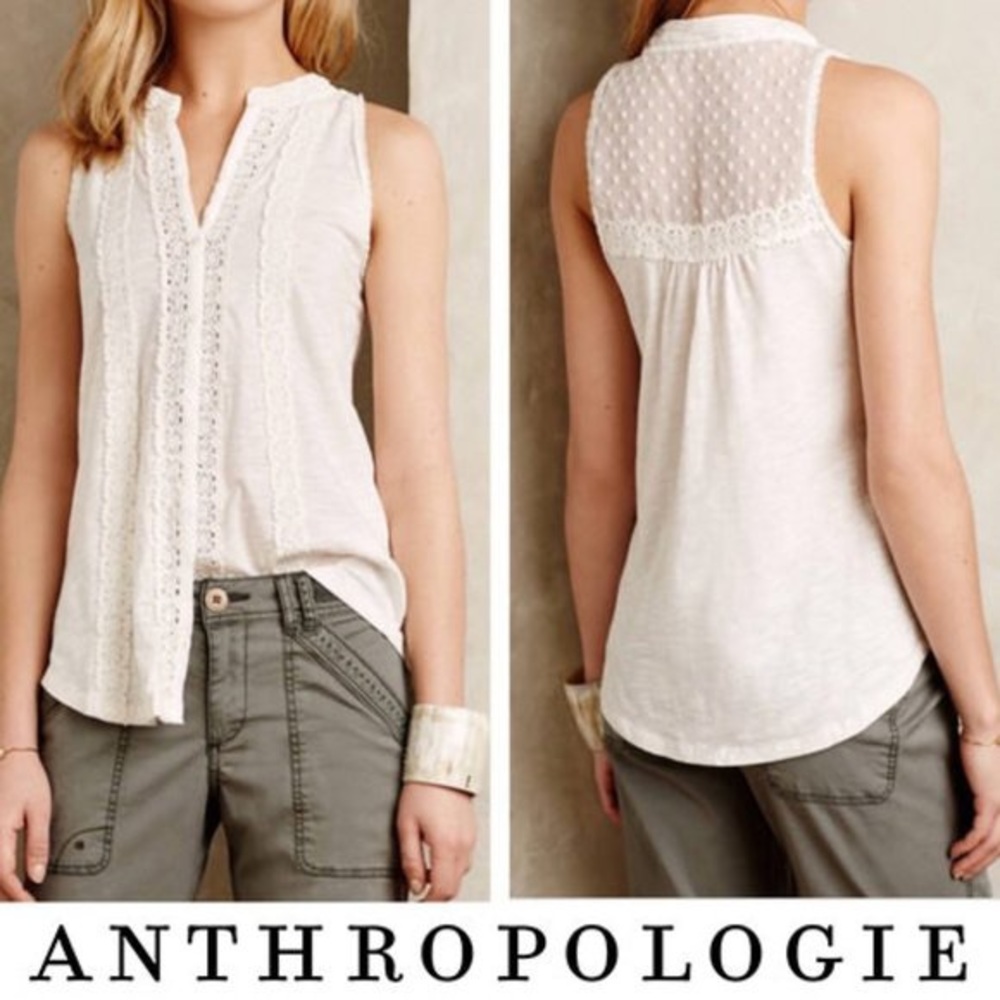 EUC! - Anthro | Meadow Rue Jenson Crochet Lace Top